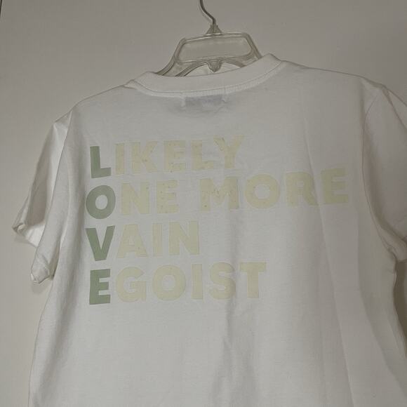 NEW! WILDFOX egoist jaime tee holiday clean white crew neck tshirt small - Picture 3 of 5